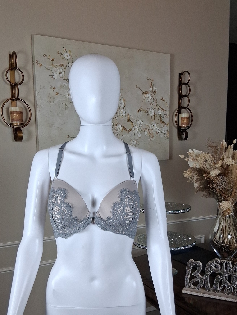 Victoria's Secret Dream Angels Collection Lace Overlay Racerback Bra 32DDD - Picture 6 of 16